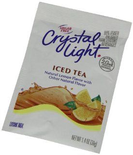 Crystal Light (Makes 2 Gallons) Iced Tea Mix, Natural Lemon Flavor, 1.4 Ounce Packages (Pack of 4)  Grocery & Gourmet Food