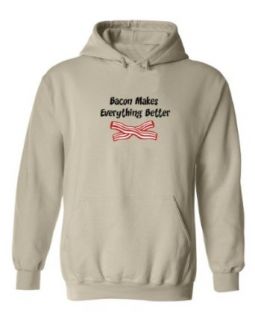 Tasty Threads Bacon Makes Everything Better Adult Hooded Sweatshirt Clothing