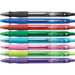 BIC Velocity Retractable Ballpoint Pens, Bold Point, Assorted, 8/Pack  Make More Happen at