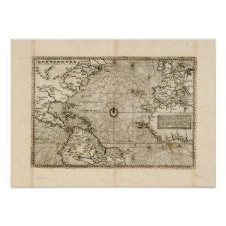 1565 World Map Poster
