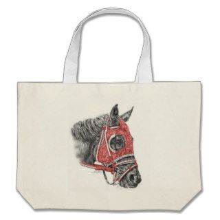 Race Horse Red Silks Portrait Tote Bag