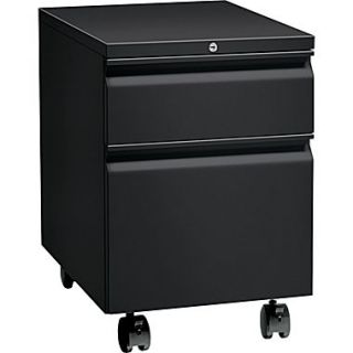 HON Flagship 22 7/8D 2 Drawer Full Radius Pull Mobile Box/File Pedestal, Black  Make More Happen at