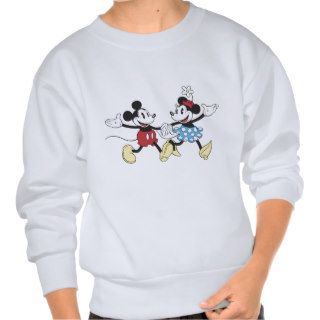 Mickey Minnie holding hands classic vintage Sweatshirts