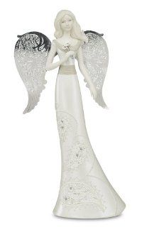 Little Things Mean A Lot Aunt Angel Figurine, 10 Inch, Holding Flowers   Collectible Figurines