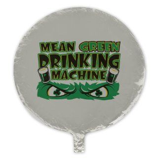 Mylar Balloon Drinking Humor Mean Green Drinking Machine Irish Shamrock Beer 