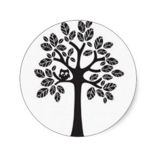 Small Owl in a Big Tree Stickers