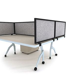 Obex Acoustical Desk Mount Privacy Panel W/Black Frame, 18 x 48, Parids  Make More Happen at