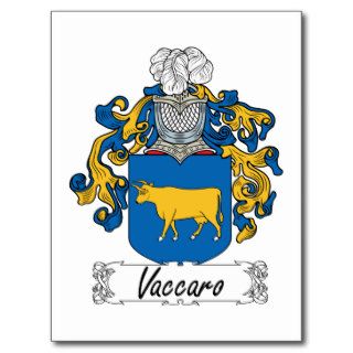 Vaccaro Family Crest Post Cards