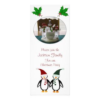 Christmas Penguins Party Invitations