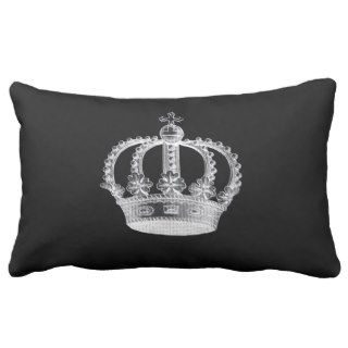 Black Crown (A) Throw Pillow Lumbar 13" x 21"