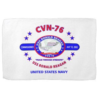 USS RONALD REAGAN CVN 76  NAVY CARRIER HAND TOWELS