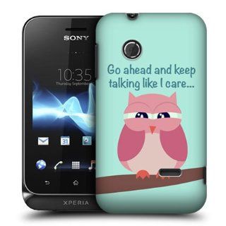 Head Case Designs Pink Wing Mean Owl Hard Back Case Cover For Sony Xperia tipo ST21i Cell Phones & Accessories