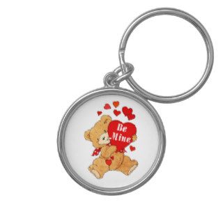 Be Mine Red Heart Cute Bear Keychains