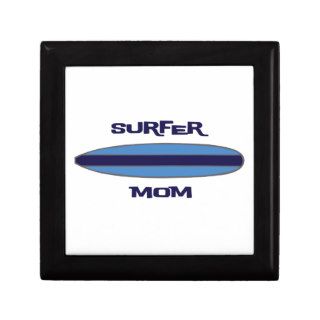Surfer Mom Blue Keepsake Box
