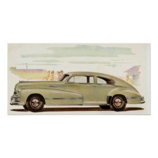 Retro 1948 Pontiac Classic Car Ad Posters