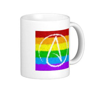 Atheist Symbol with Rainbow Coffee Mug