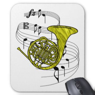 French Horn Mouse Pad