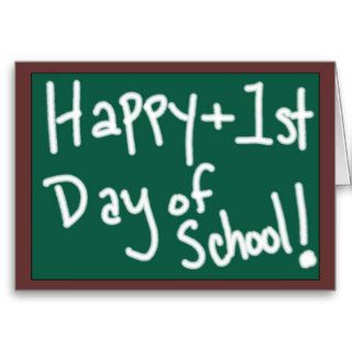Happy First Day of School chalkboard Greeting Card