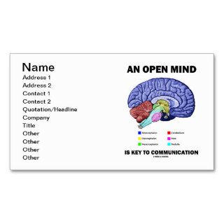 An Open Mind Is Key To Communication (Brain) Business Card Templates