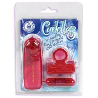 Cuddles Vibrating Cock Ring (Red) ( 3 Pack ) Health & Personal Care