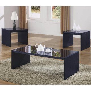 Coaster Italy Collection 3 Piece Coffee Table Set   Coaster Coffee Table Black