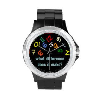 funny color numbers watch