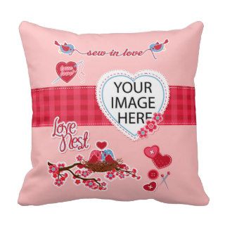 love nest photo template pillow