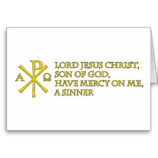 Jesus Prayer with Chi ro Card