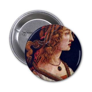 Portrait Of A Young Woman (Simonetta Vespuci?) Pins