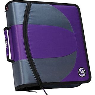 Case•it Dual 101 Purple 2 in 1 1/2 D Ring Zipper Binder with Hold Down Pages  Make More Happen at