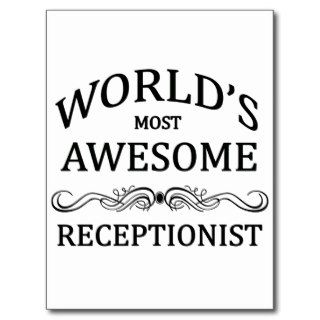 World's Most Awesome Receptionist Post Card