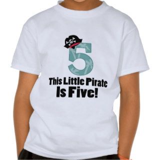 Cute 5th Birthday Pirate T Shirt