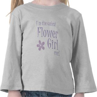Cutest Flower Girl Lavender T shirt