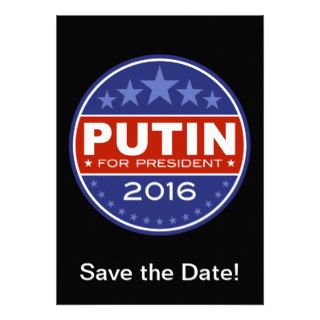 Putin for President 2016 Custom Invite