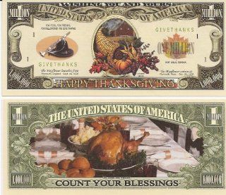 Happy Thanksgiving $Million Dollar$ Novelty Bill Collectible 