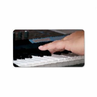 piano painterly electric left hand playing keys custom address labels
