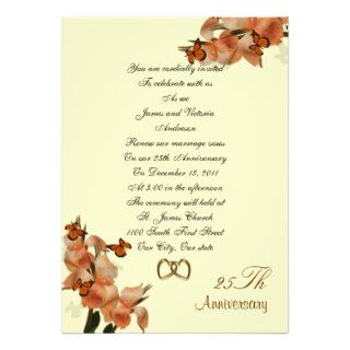 25th Anniversary wedding Vow renewal Custom Invites
