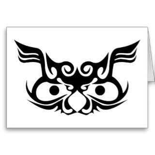 Tribal design owl greeting card