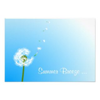 Dandelion blowing in a Summer Breeze Invitation