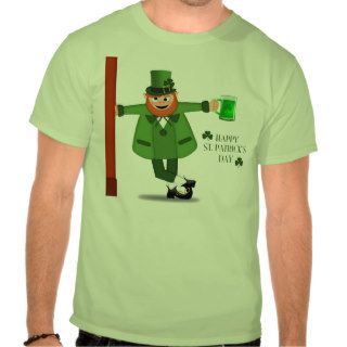 Leprechaun Drinking Green Beer Shirt