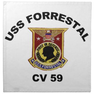 CV 59 USS  Forrestal Printed Napkin