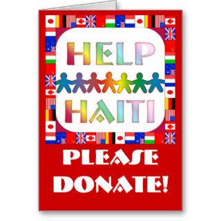 Hands Helping Haiti   Please Donate Card