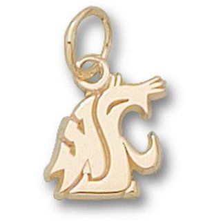 Washington State Cougars "WSU Cougar Head" 3/8" Charm   10KT Gold Jewelry Clothing