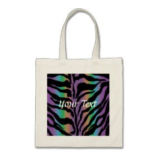 50 and Fabulous ~ Rainbow Zebra Fun Collection Canvas Bags