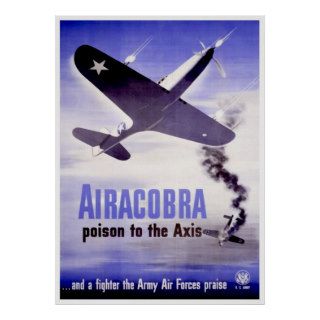 Airacobra World War Two Fighter Airplane Poster