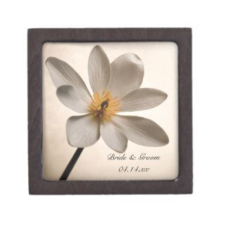 White Wildflower Wedding Gift Box Premium Gift Box