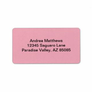 Bubble Gum Pink Personalized Address Labels