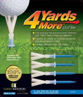 4 More Yards Plastic Golf Tees   3 1/4"   Blue (4 Tees) 