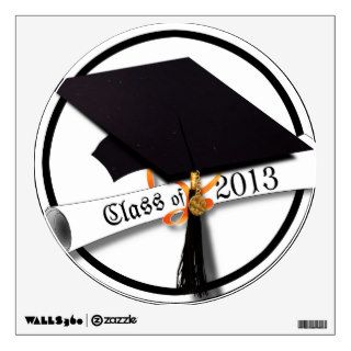 Class of 2013   Grad Cap & Diploma   Black & White Wall Skins