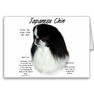 Japanese Chin History Design Greeting Cards